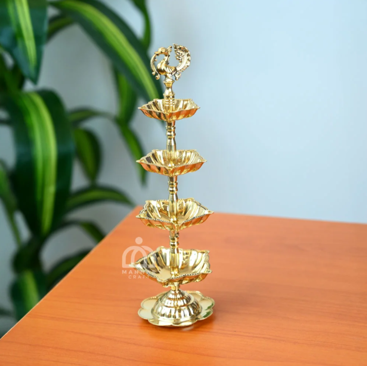 Traditional Brass Annam Diya - Handcrafted Bird Vilakku Lamp – Decorative Oil Lamp for Pooja, Festivals & Home Decor