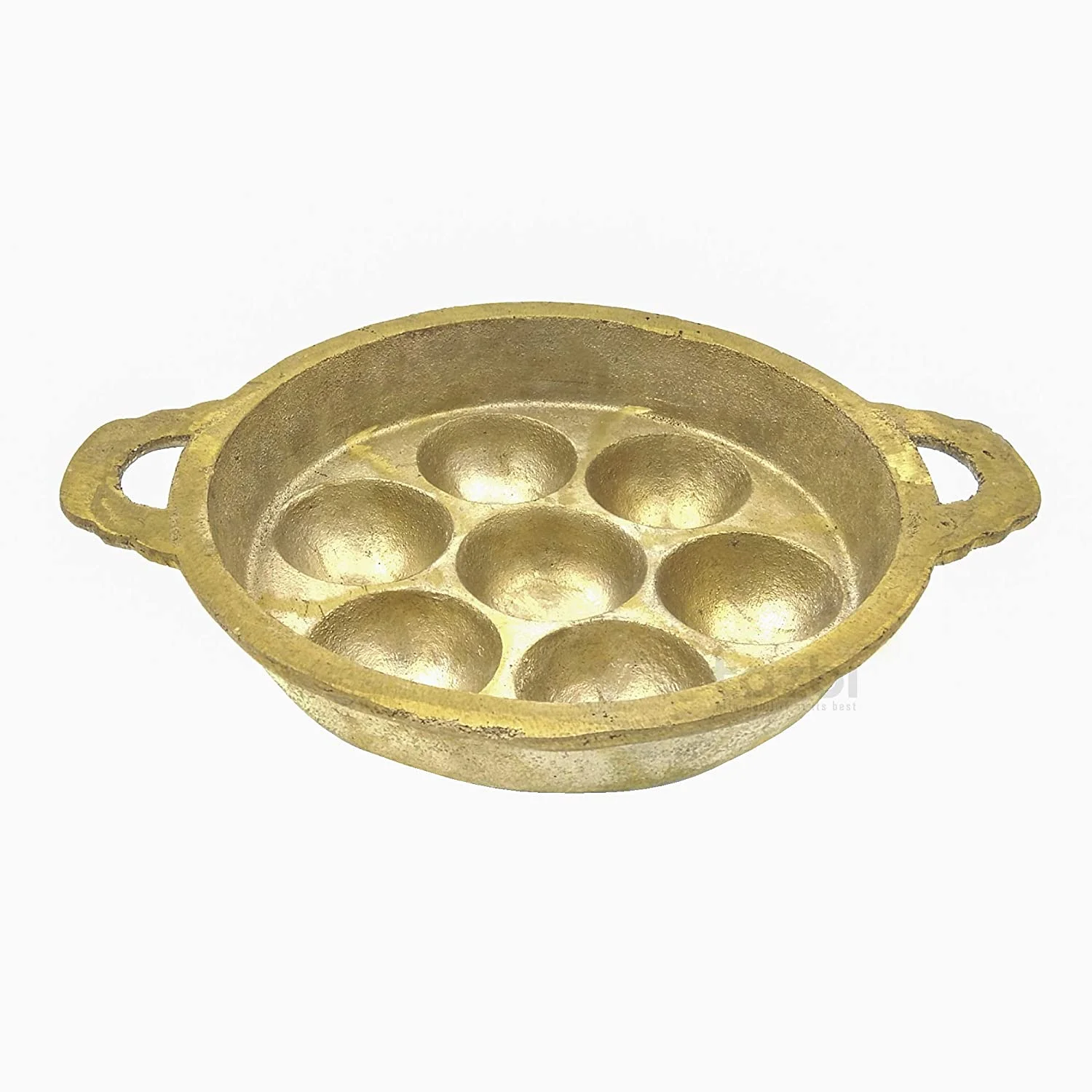 Bronze Traditional Paniyaram Pan – Authentic Unniyappam Chatti | 5 Mould Paddu Maker