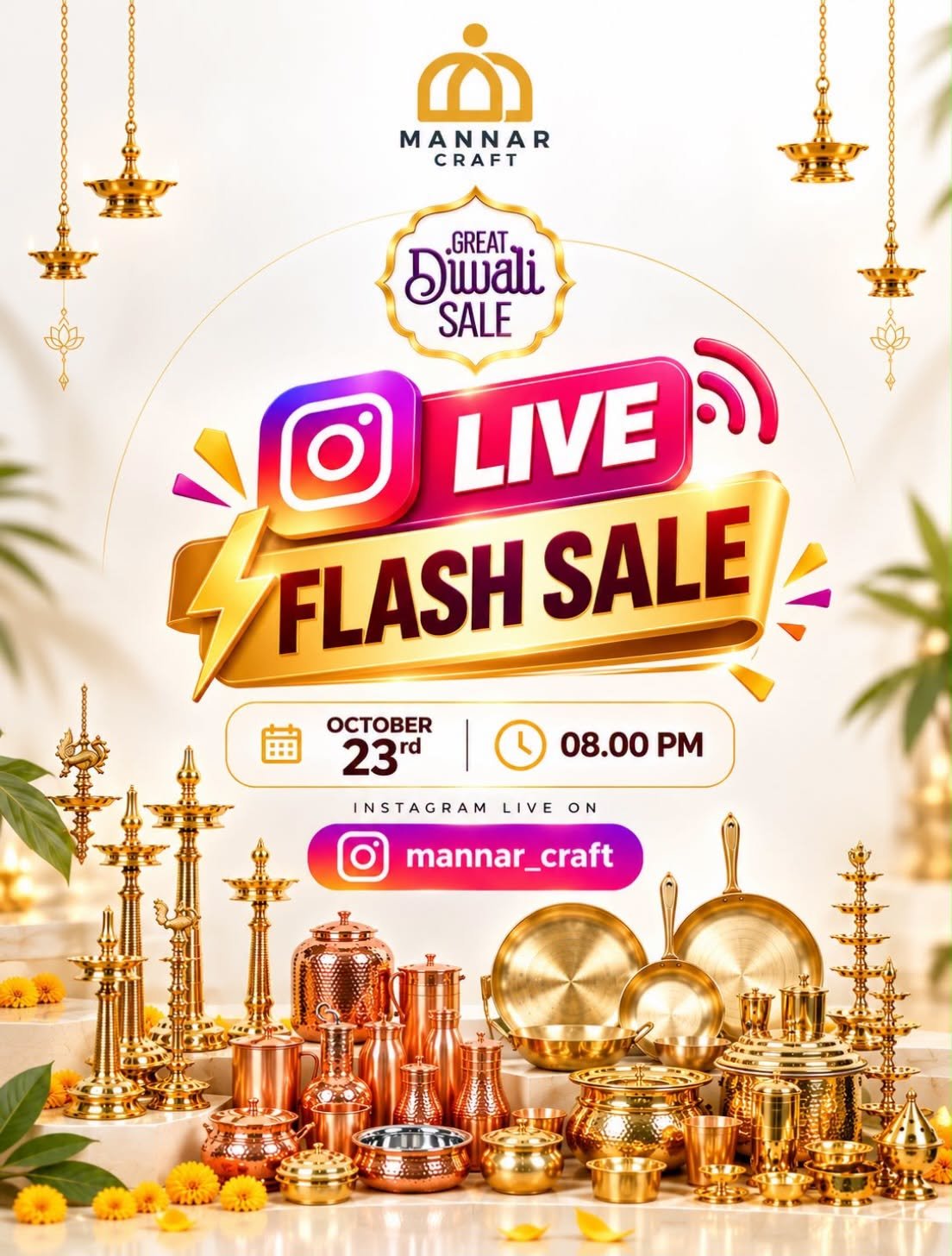MANNAR CRAFT’S GREAT DIWALI SALE – LIVE FLASH SALE!