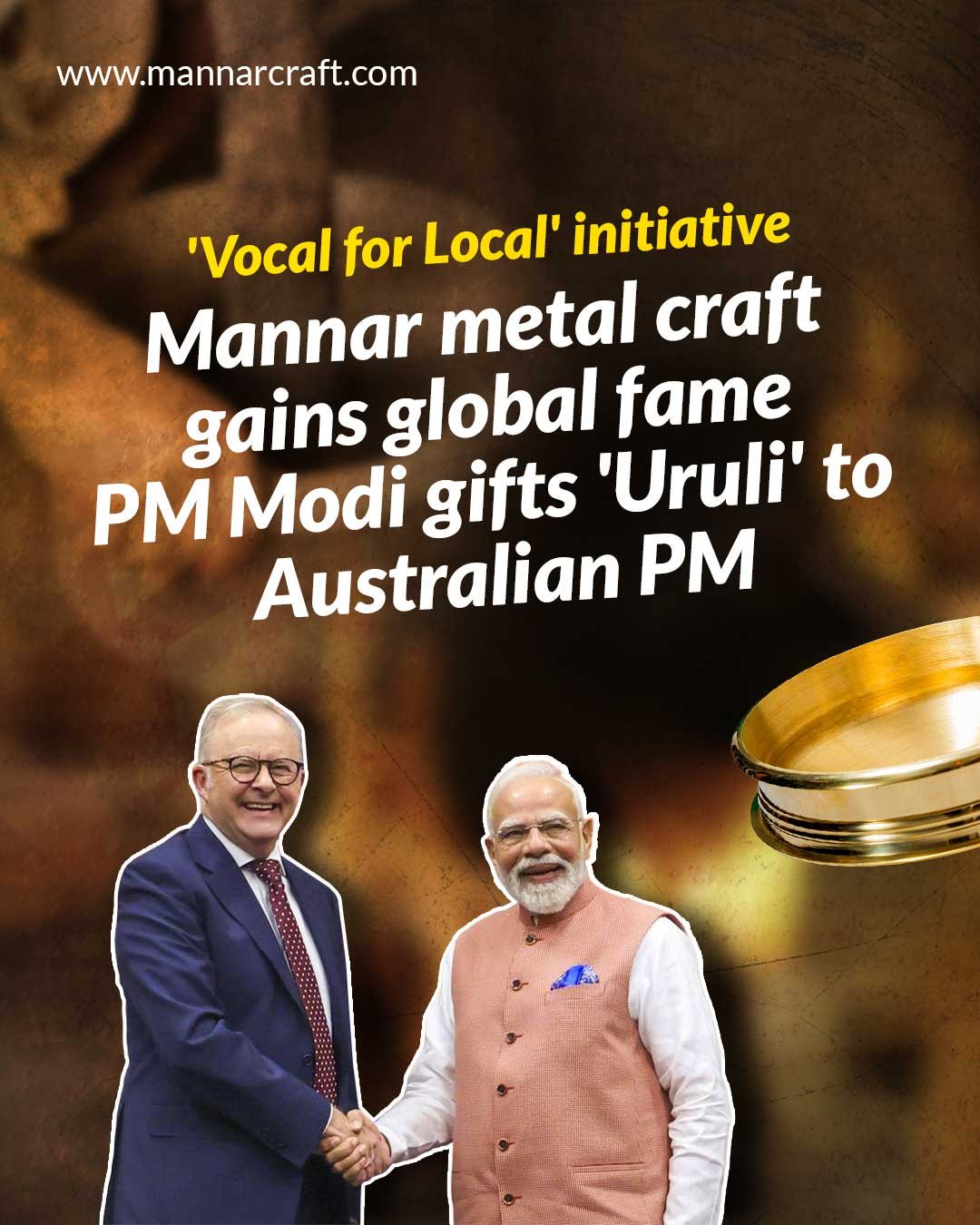 Mannar’s Golden Moment: Kerala's 'Uruli' Shine on the Global Stage