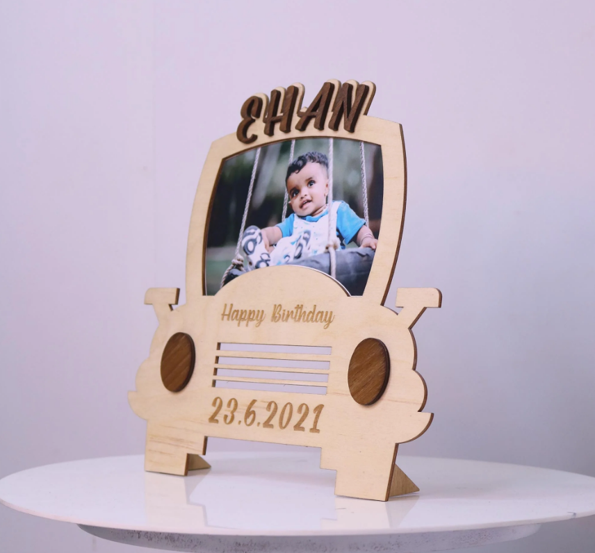  Mannar Craft Personalized PhotoFrame,Birch Wood-10 X 10 Inches