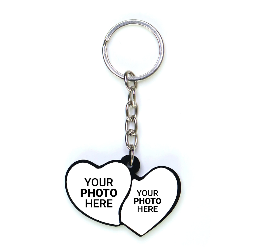 Mannar Craft Personalized Couple Photo Printed Keychain