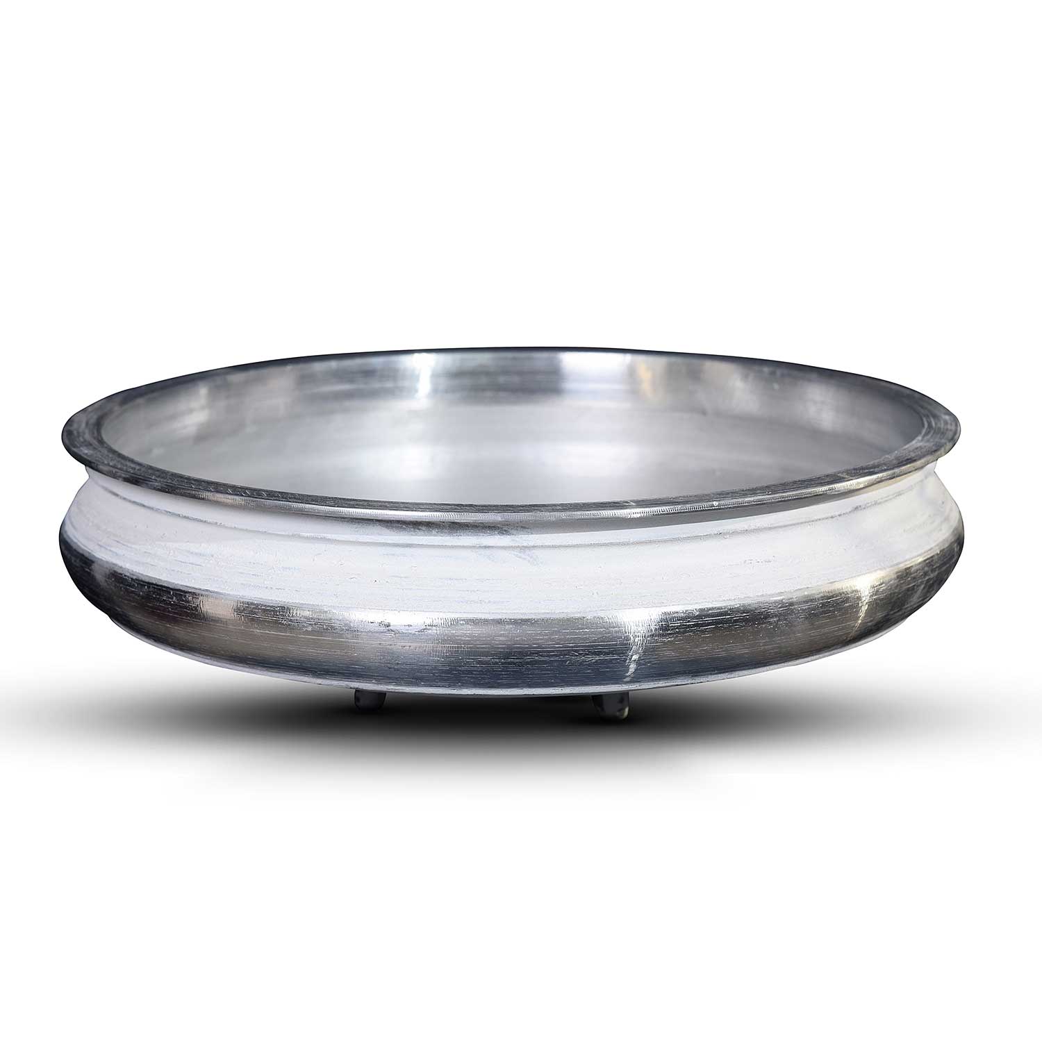 Indalium/Casted Aluminium Uruli Pot, 99.5% Pure Aluminium, Scratch Resistant, Light Weight and Easy to Handle (17.5 Inch Dia)