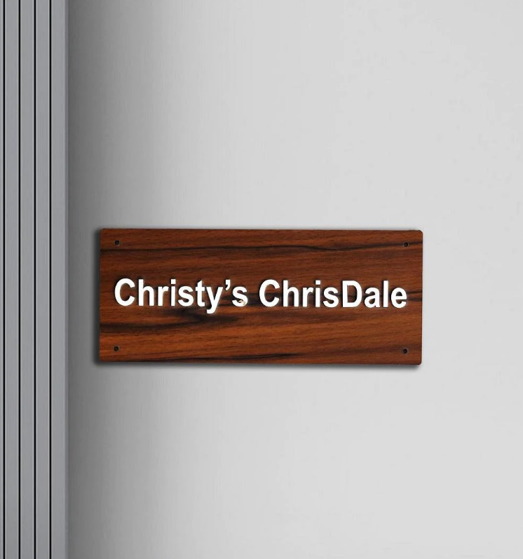 Mannar Craft Personalized Acrylic Office Name Plate,12 X 5 Inches