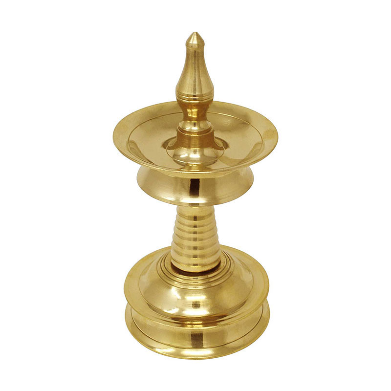 Nilavilakku: Traditional Indian Lamp for Festivals, Rituals and Home Decor 4 Inch Height, Akp model