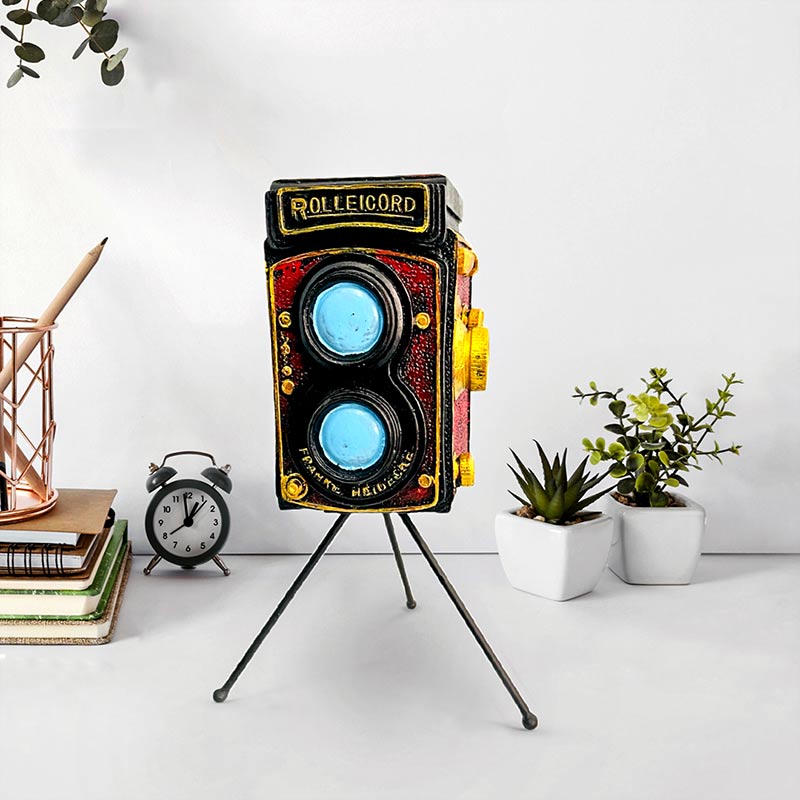 Vintage Tripod Camera Showpiece for Home Decoration