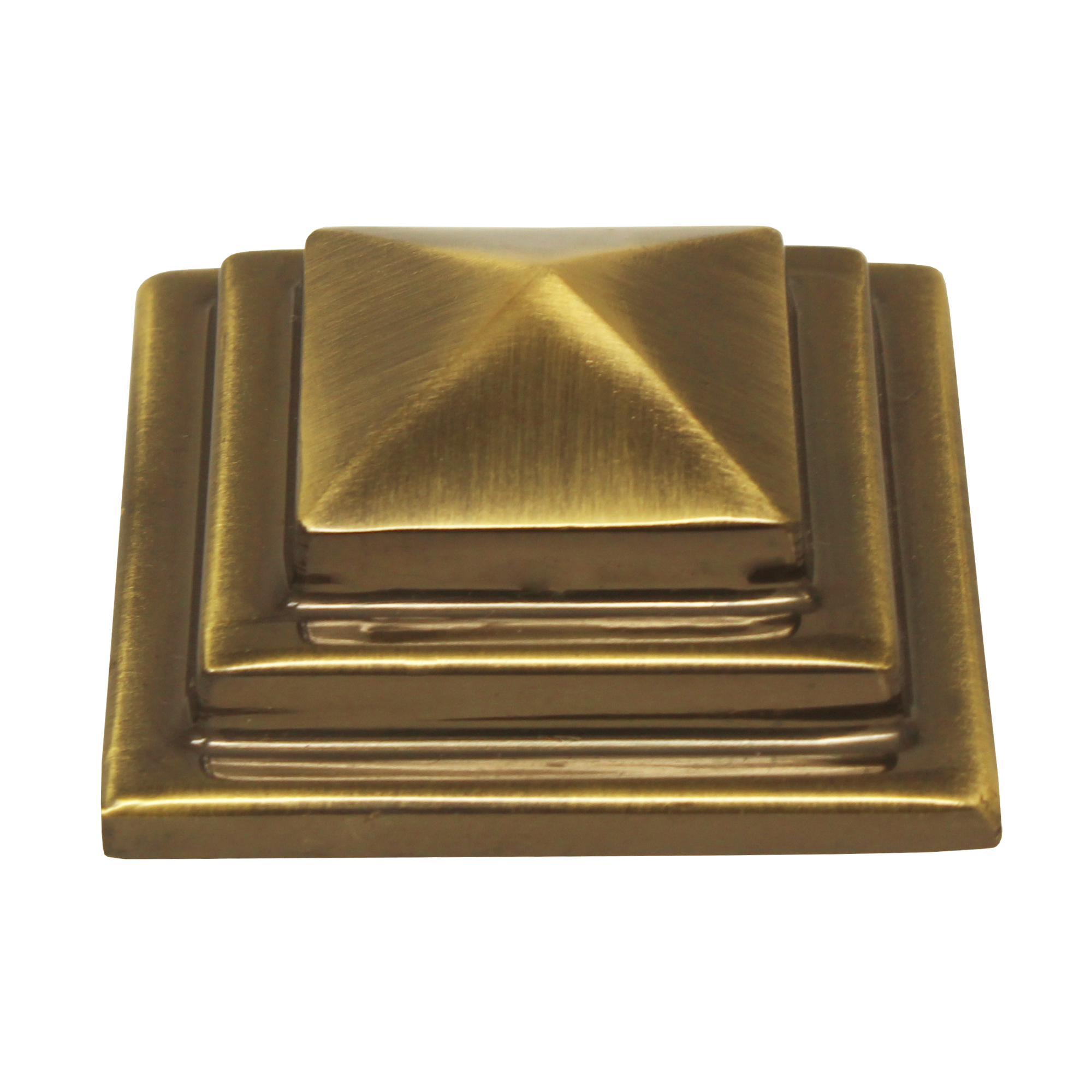 Brass Pyramid Dome Door (1.5 Inch) with Antique Diamond Cut Finish