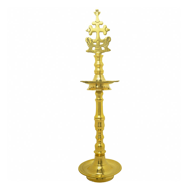 Mannarcraft Brass Oil Lamp - Sleeba Cross Head 2 feet