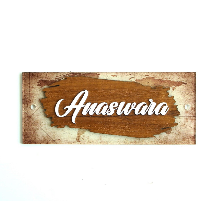 Mannar Craft Designer Acrylic House Name Board,12L X 5H Inches