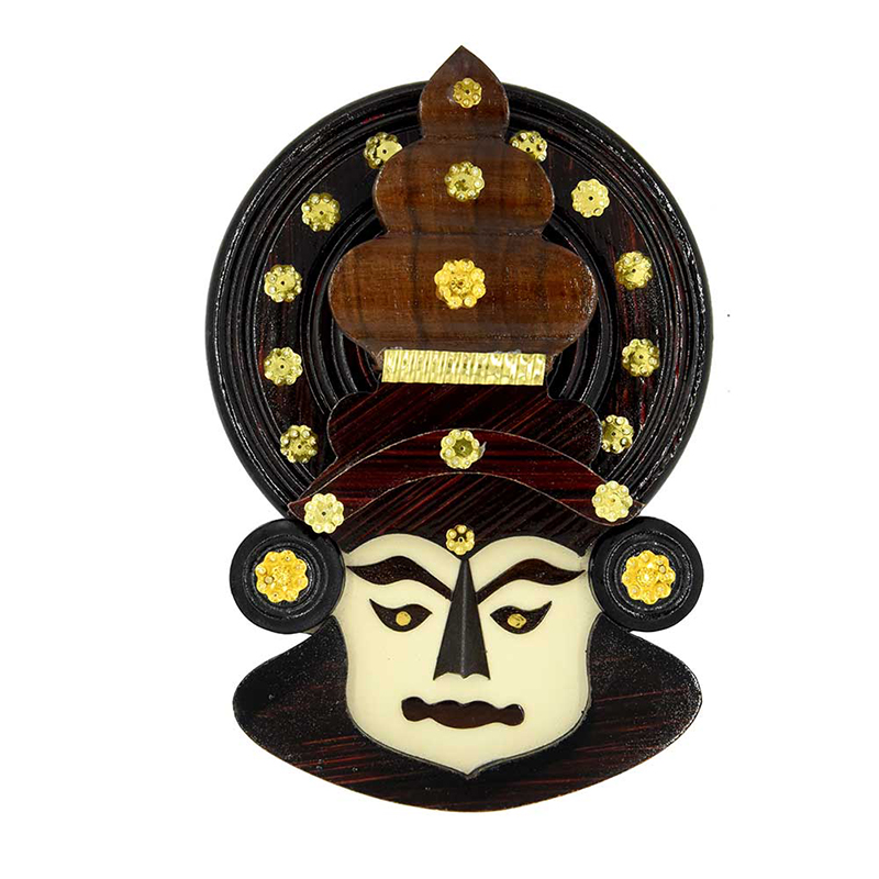 Kathakali Head Figurine Handcrafted - For Home Decor and Gifting - 04 Inch