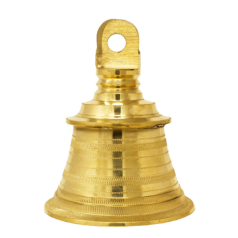 Hanging Bell with Chain for Home,Mandir Roof | Living Room Decoration | Door Bell - 11 cm Height