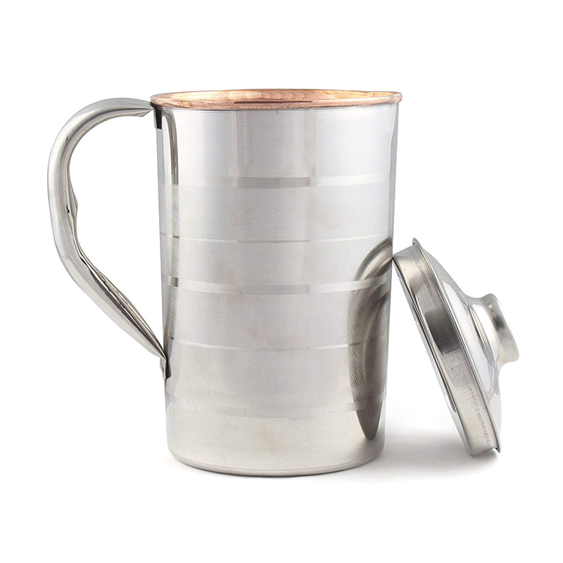 Copper Stainless Steel Jug Water Pitcher 1800 ML