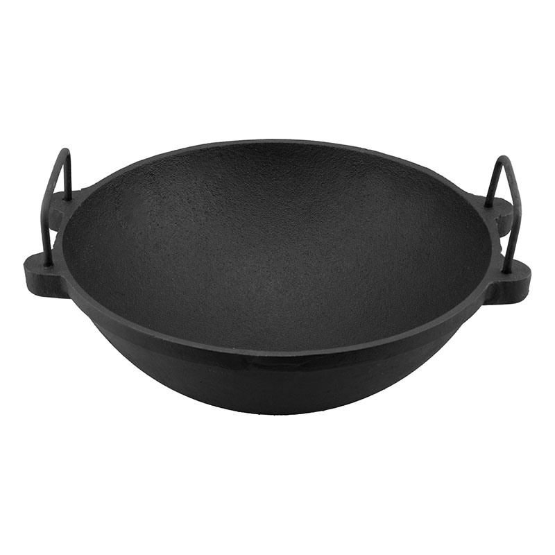 Mannar Craft Store  Cast Iron AppaChatti with Lid / Appam pan / Appam  Patra / Kallu (Pre Seasoned, Standard Size)